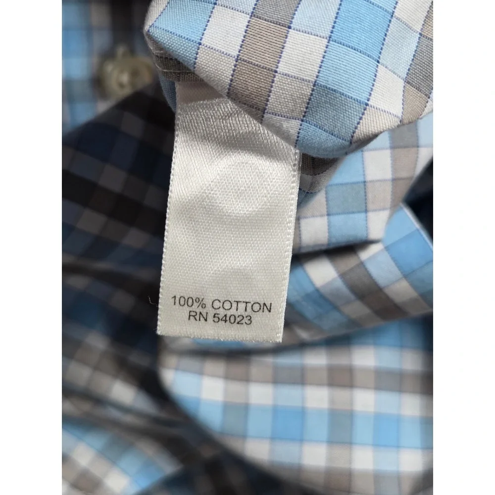 Banana Republic‎ Button Down Shirt S Blue Grey Mens Non-Iron Tailored Slim Fit